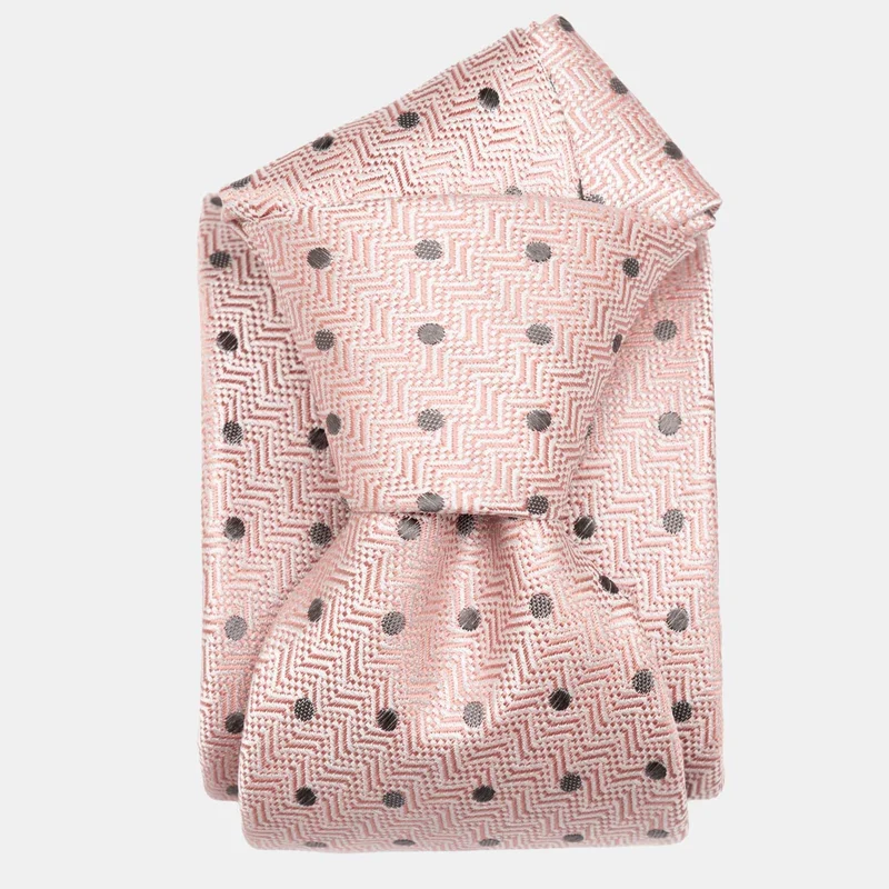Tiburtina - Silk Jacquard Tie - Pink