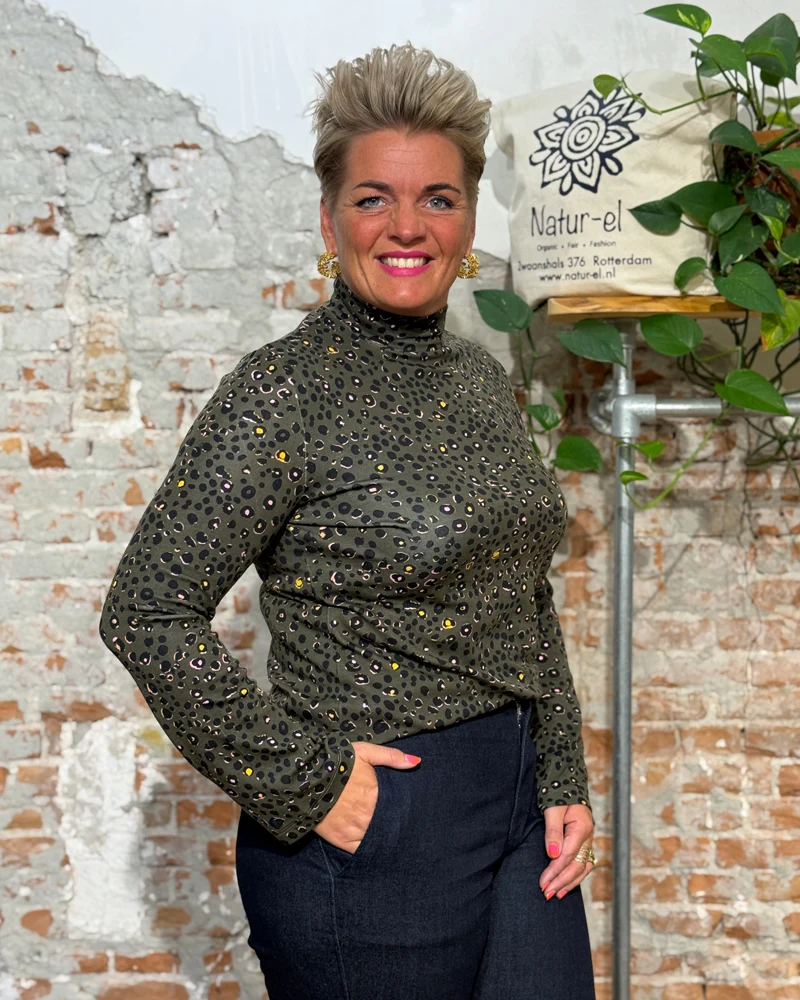 LANIUS coltrui met print RUTH ANIMAL van tencel