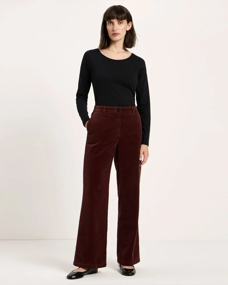 LANIUS corduroy broek NISA CHOCO biologisch katoen