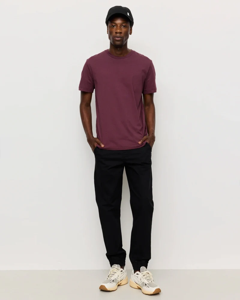 RECOLUTION basic heren shirt AGAVE PLUM biologisch katoen