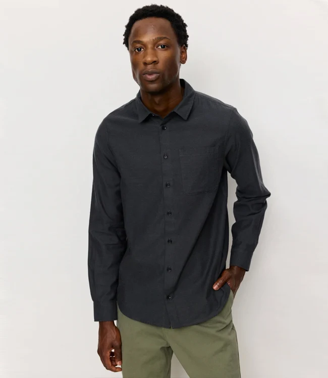 RECOLUTION flanel overhemd LENT GREY biologisch katoen