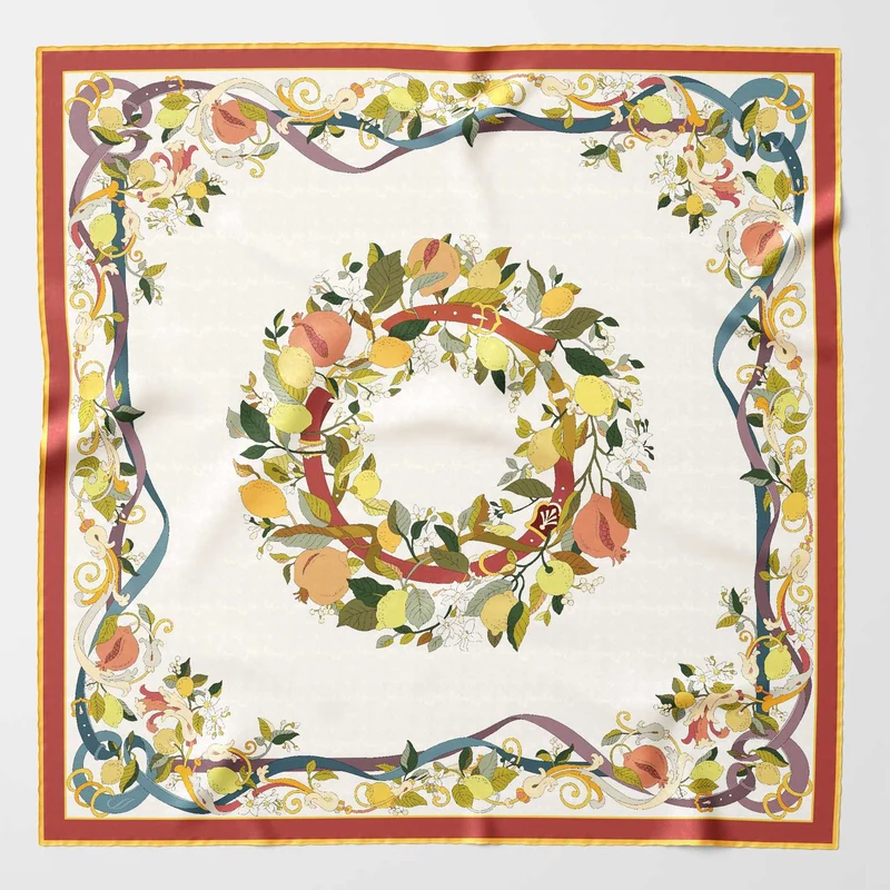 Anthea - Silk Foulard - Ivory