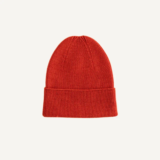Hvid beanie fonzie newborn red