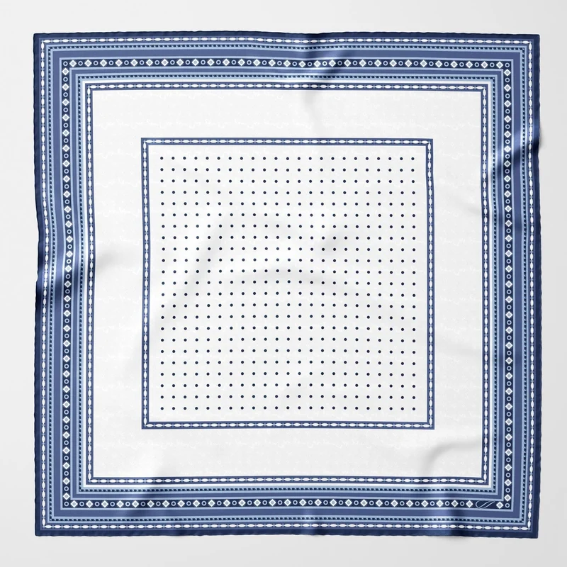 Pois - Silk Pocket Square - Blue