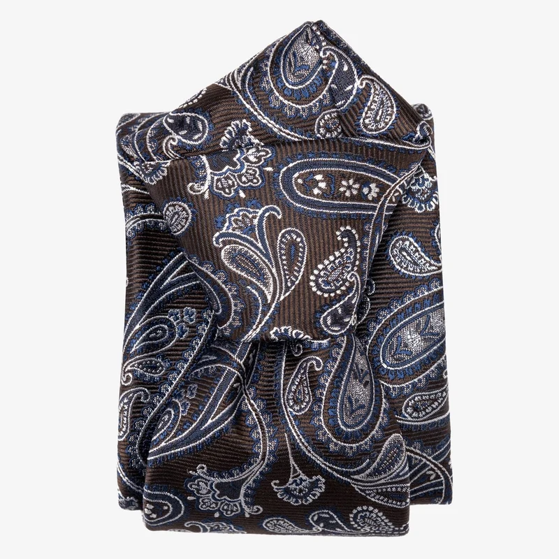 Palermo - Silk Jacquard Tie - Brown