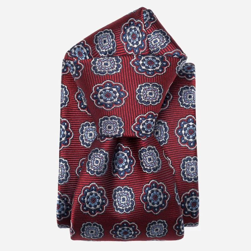 Tiberio - Silk Jacquard Tie - Red