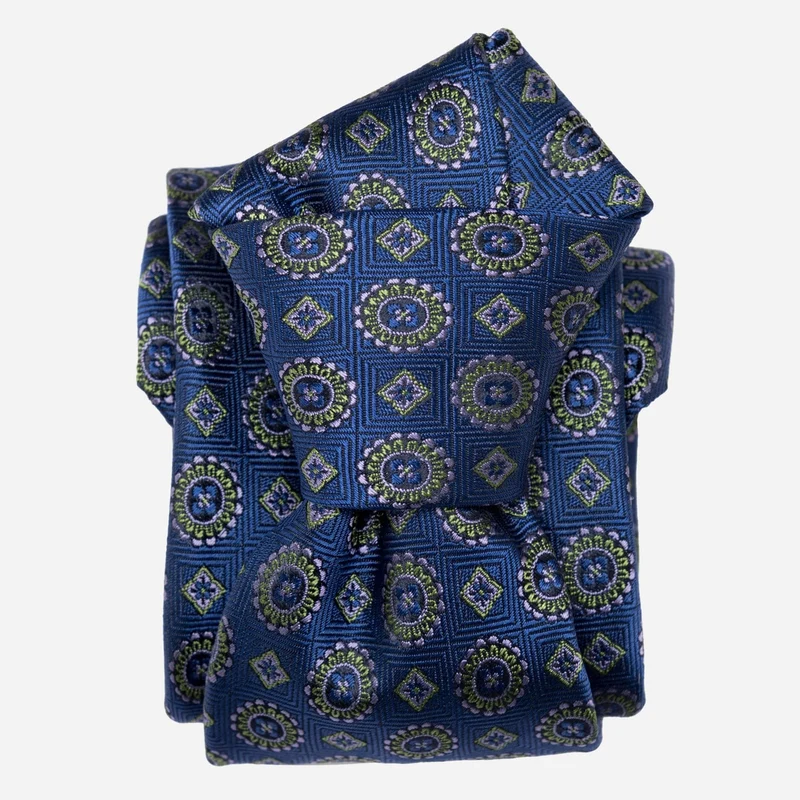 Ercole - Silk Jacquard Tie - Ultramarine Blue