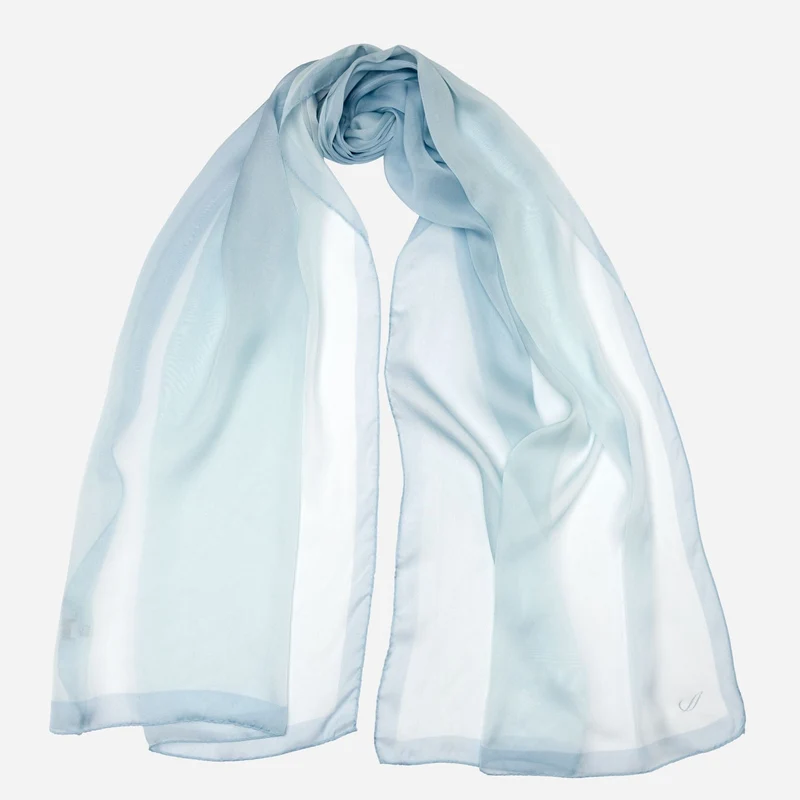 Sophia - Silk Scarf Shawl - Powder Blue