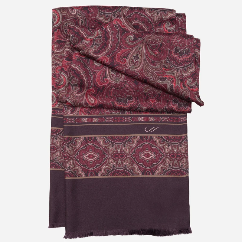 Ferrara - Silk Scarf - Bordeaux