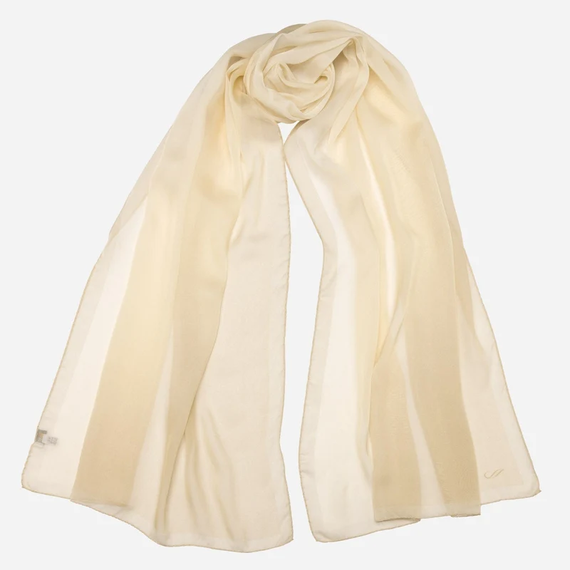 Sophia - Silk Scarf Shawl - Champagne Beige