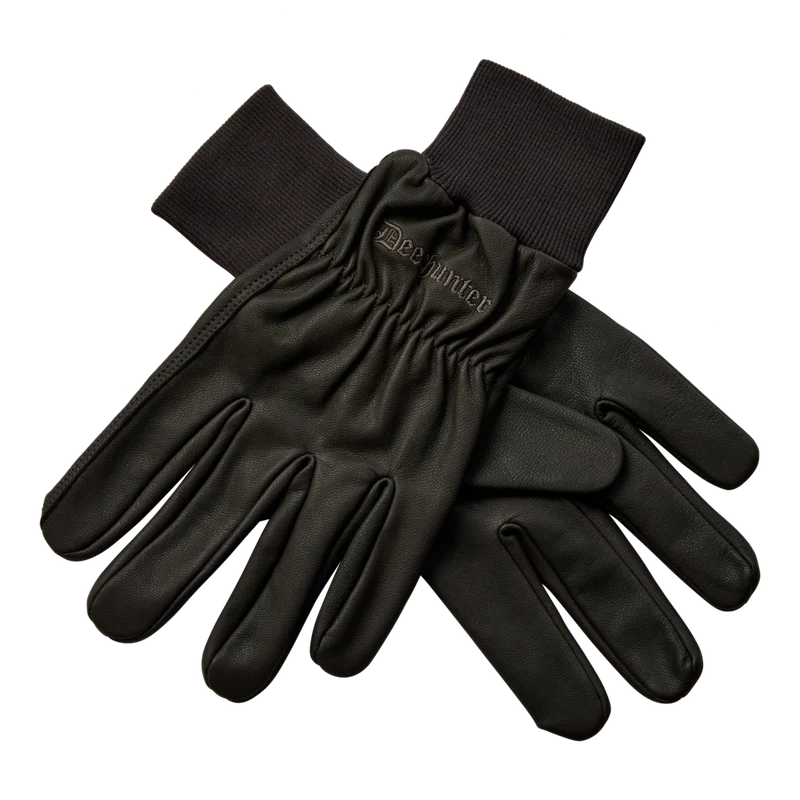 Deerhunter Leather Gloves, wood