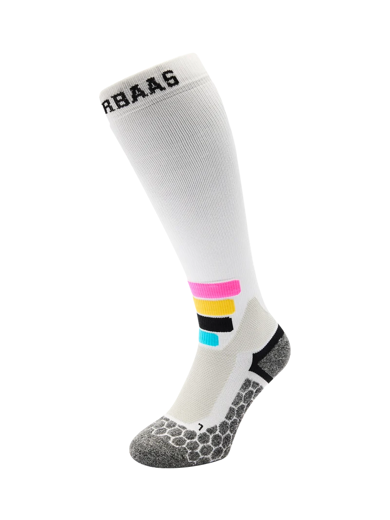 Tech Ski Socks Compress Merino Pro | White