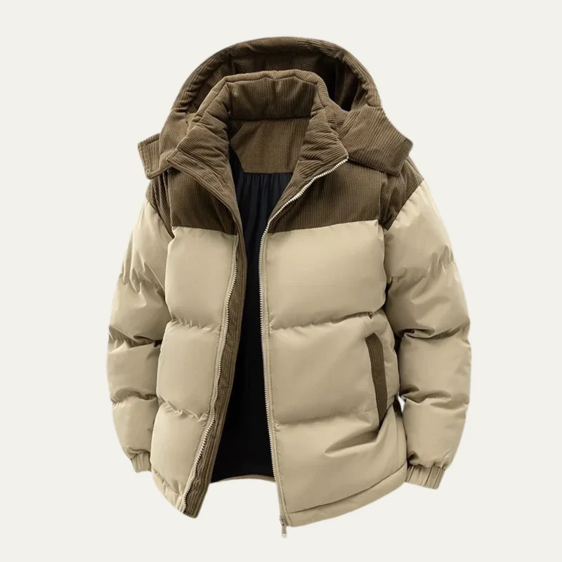 Men's Thick Winter Puffer Hooded Jacket for Ultimate Warmth