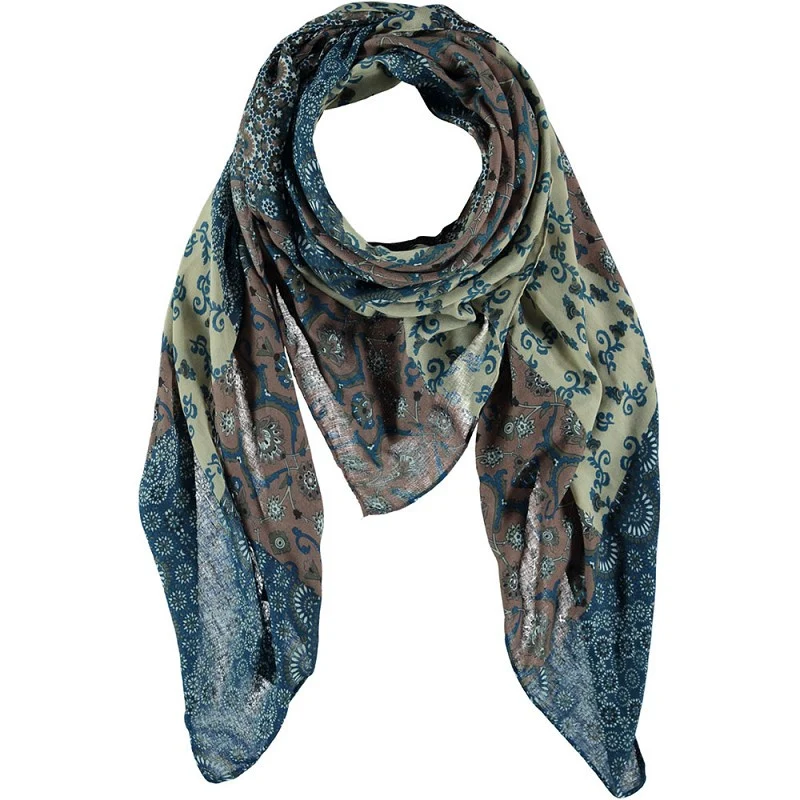Vierkante sjaal blauw