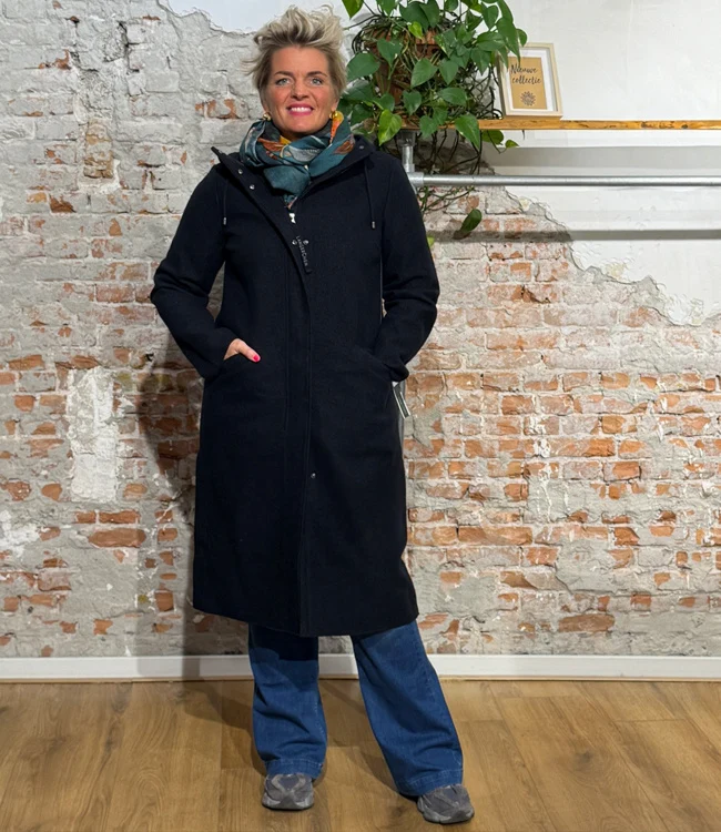 LANGERCHEN lange wollen trenchcoat MILPORT CARBON