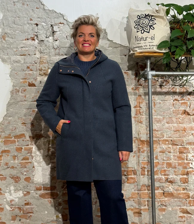 LANGERCHEN wollen parka jas RISANA GRAPHITE