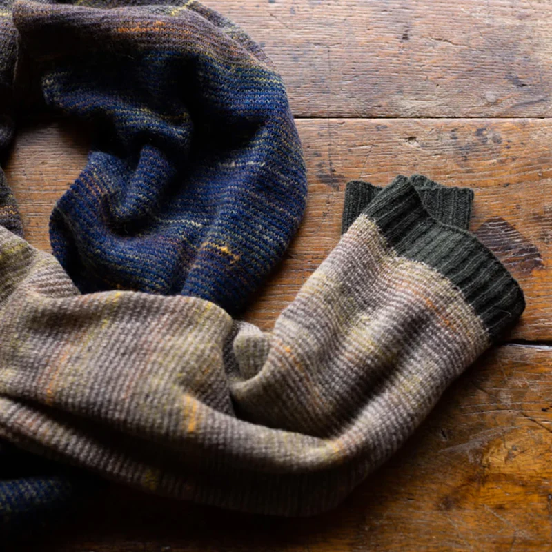 ERIBE grote wollen sjaal 100% merino lamswol TREELINE VOLE