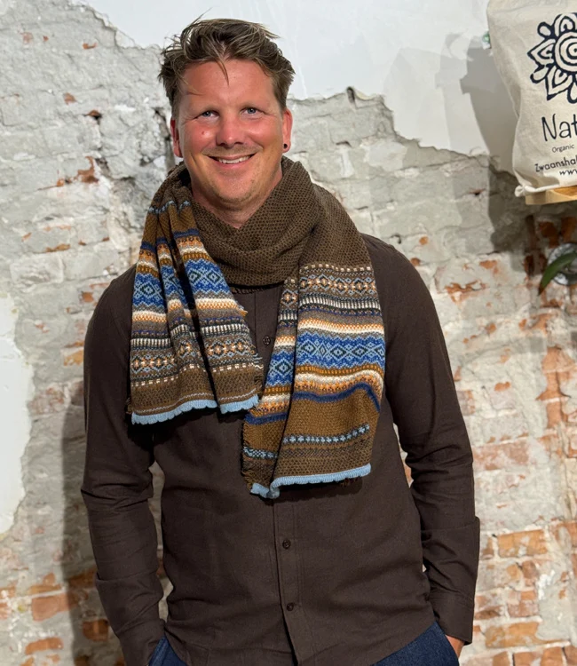 ERIBE Wollen sjaal shawl 100% merino lamswol ALPINE WINTER