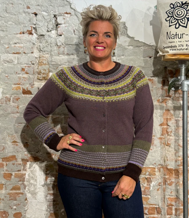 ERIBÉ merino wollen ALPINE VEST met angora HEATHER