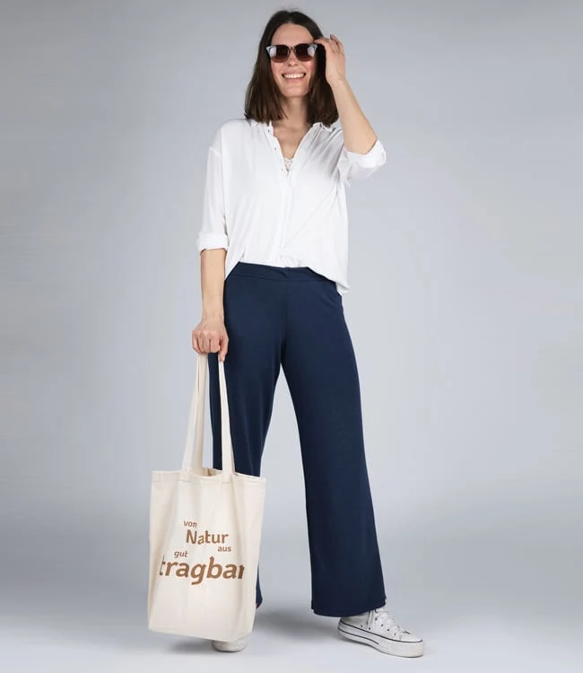 ENGEL Wol zijde LOUNGE broek dames NAVY 240 gr m/2