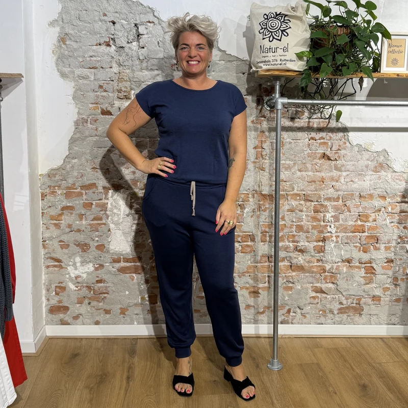 ENGEL Wol zijde jogging broek NAVY 240 gr m/2 UNISEX