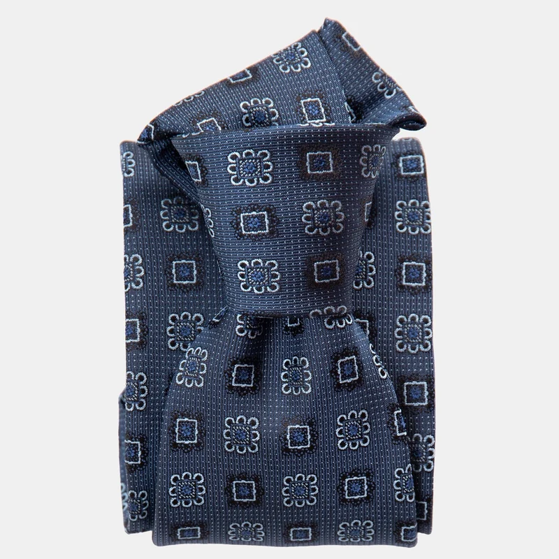 Trento - Silk Jacquard Tie - Blue