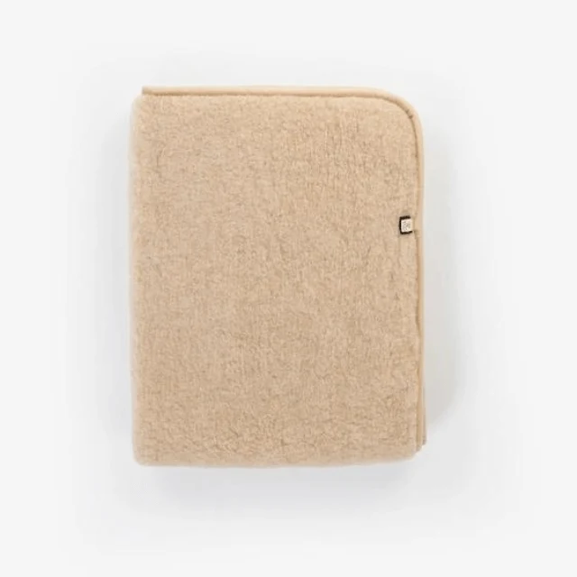 Kico label 100% merino wollen deken beige