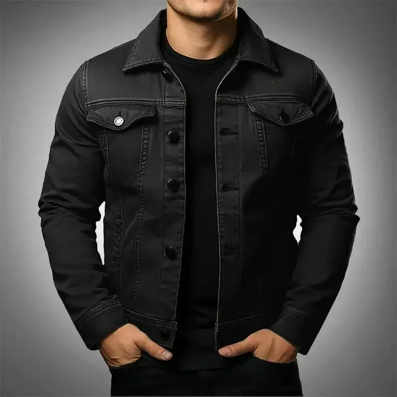 Men's Long Sleeve Collared Spring Jacket for Stylish Comfort