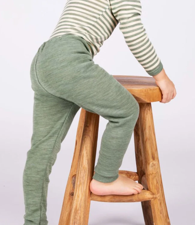 ENGEL wollen legging voor KIND effen SAGE pure wol