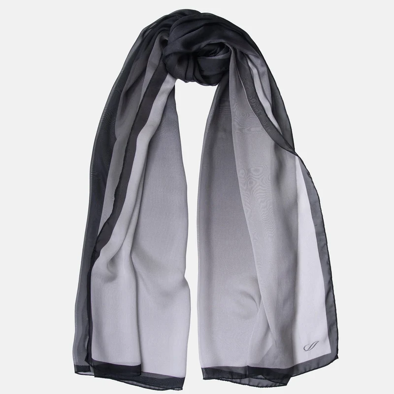 Sophia - Silk Scarf Shawl - Smoke