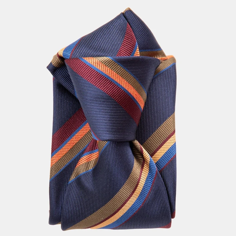 Battisti - Silk Jacquard Tie - Navy