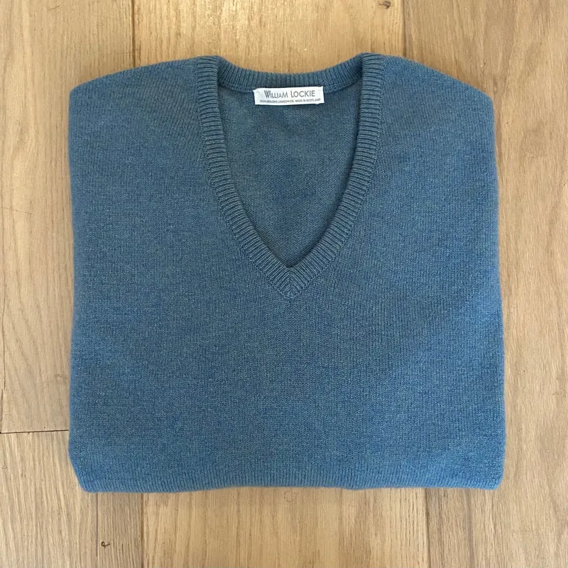 Dames V-Hals Trui | Blue Lovat