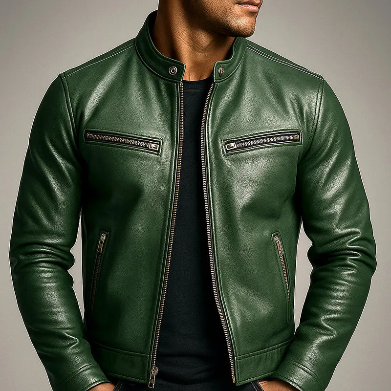 Men's Vintage Leather Jacket – Timeless Style and All-Day Comfort