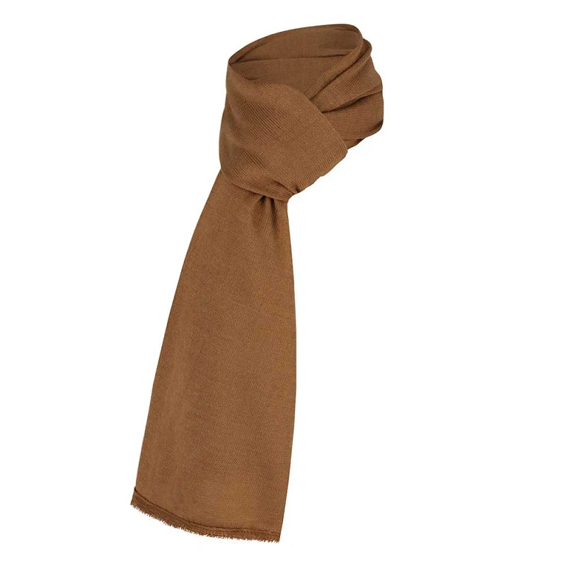 Effen sjaal camel