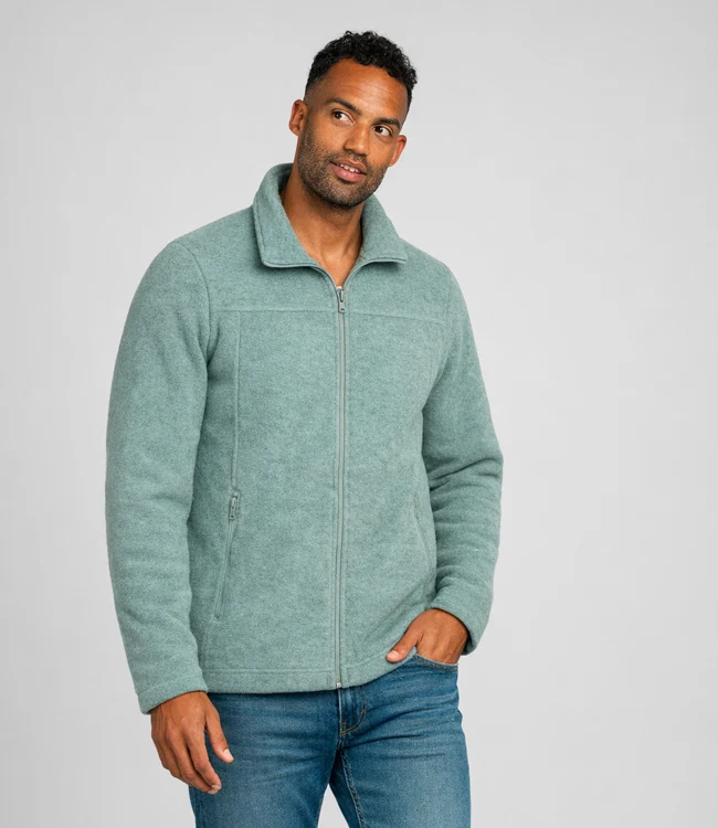 ENGEL NATUR Wollen jas vest heren wolfleece JADE LIMITED