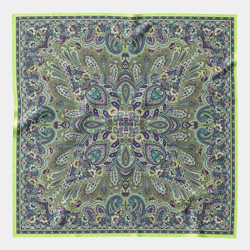 Helena - Silk Scarf Shawl - Green