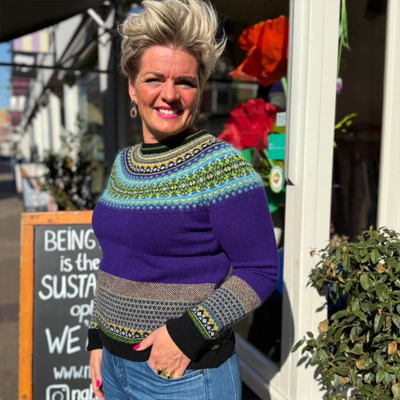 ERIBÉ merino wollen ALPINE TRUI met angora SIRIUS