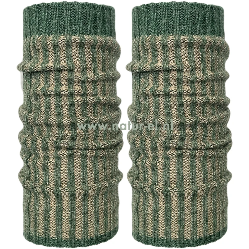 DE COLORES 100% baby alpaca BEENWARMERS TWO TONE grijsgroen 65