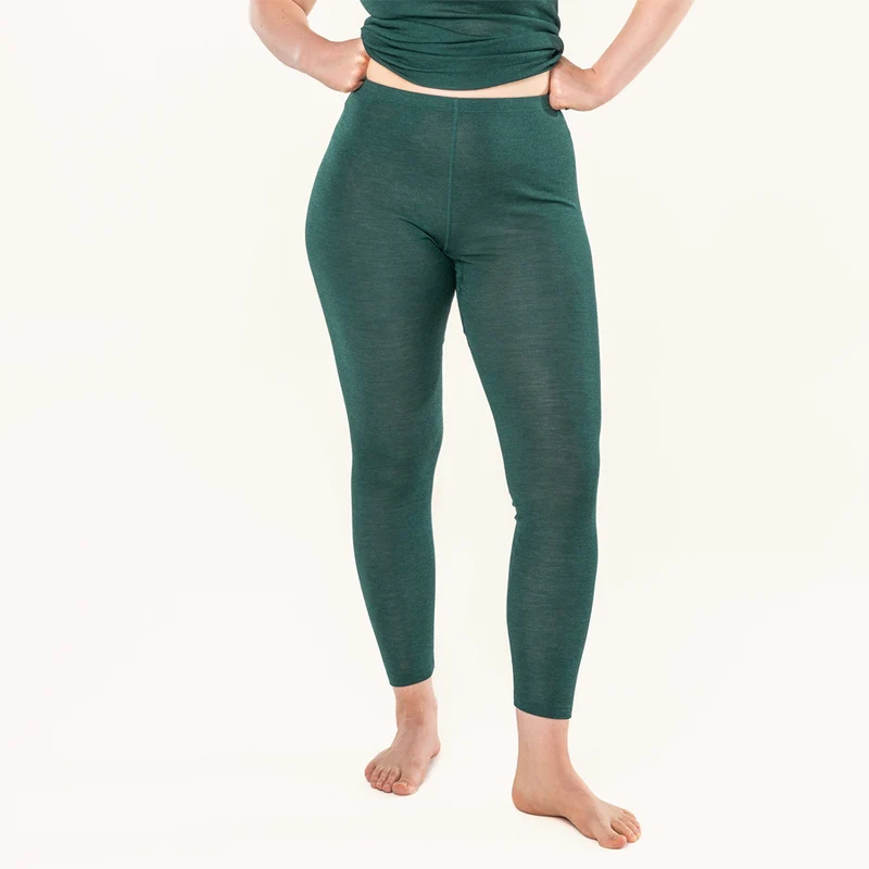 LIVING CRAFTS wol zijde legging dames SEA biologische wol