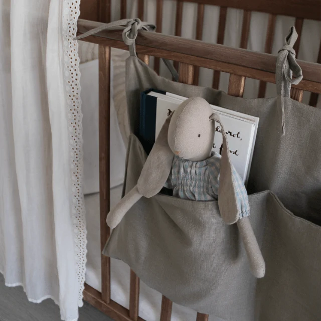 Linnen bed- en boxorganizer taupe