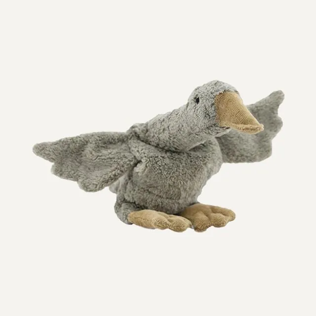 Senger warmte knuffel gans klein grijs