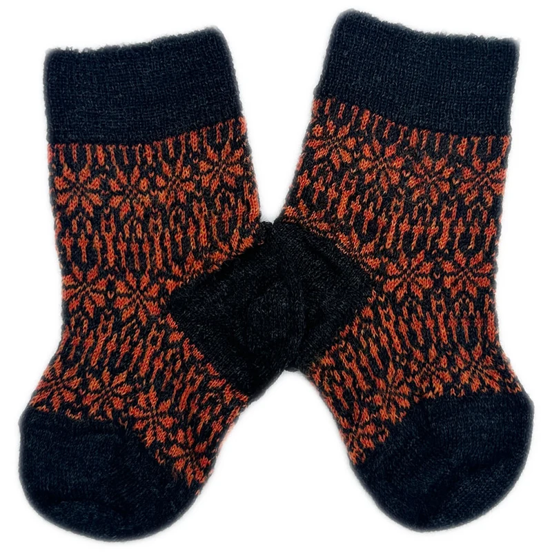 HIRSCH Dunne wollen sokken BABY Noors 056 42 ANTRACIET MANGO
