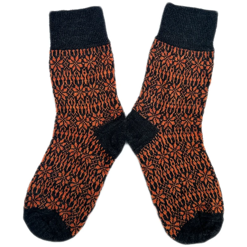 HIRSCH dunne wollen sokken KIND Noors 056 042 ANTRACIET MANGO