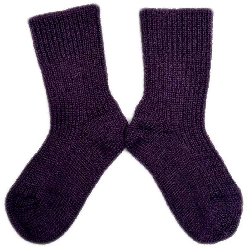 HIRSCH NATUR wollen sokken BABY effen AUBERGINE 781 06