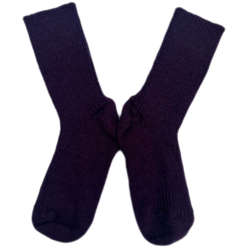 HIRSCH NATUR wollen sokken KIND effen AUBERGINE 781 06