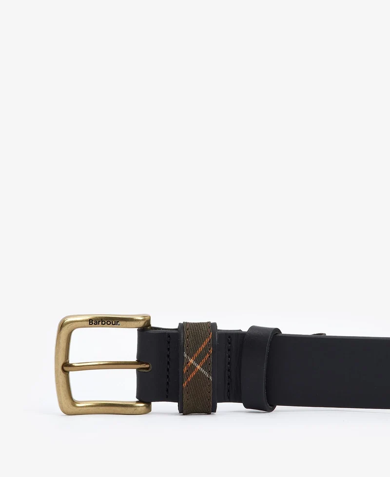 Barbour Esk Leather Belt, black