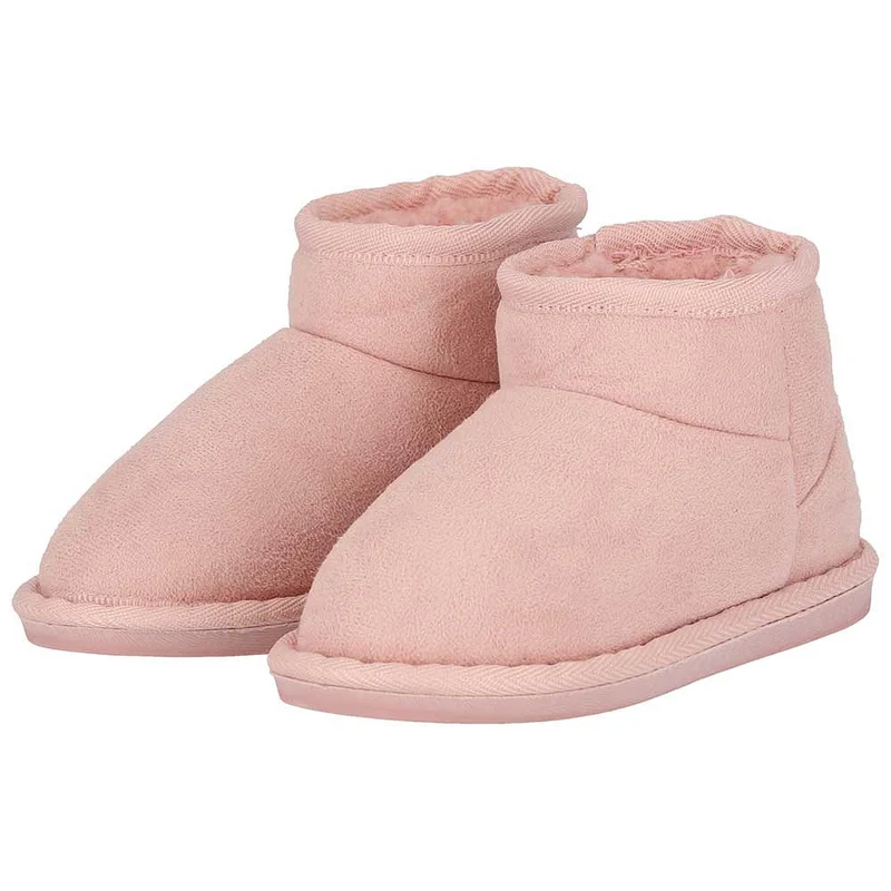 Morethansocks - Kinder pantoffels - Suede - Roze