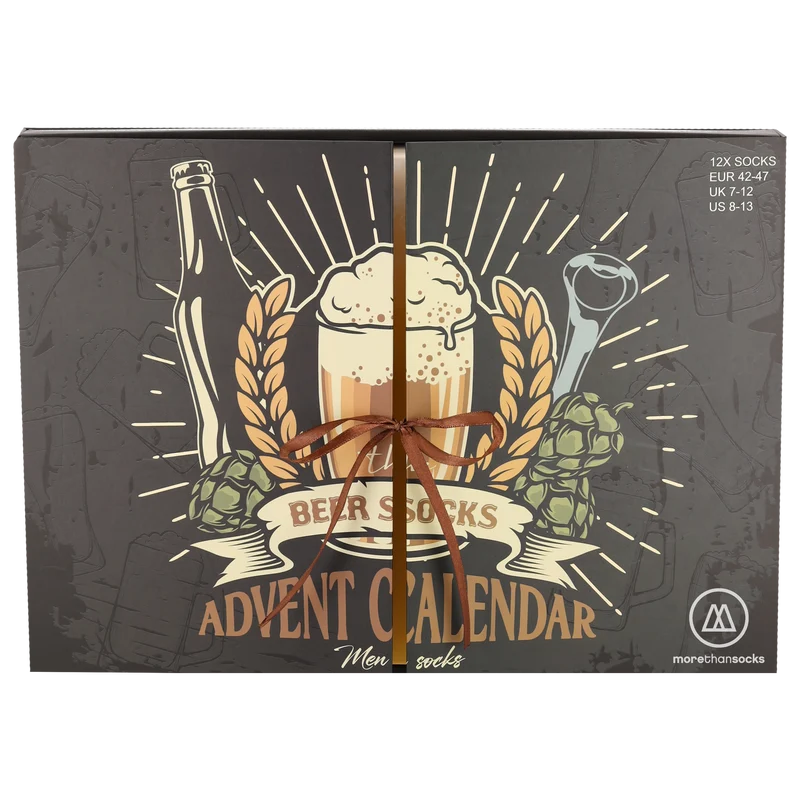 Morethansocks - Kerst advent kalender - Heren - 12-Paar - Bier