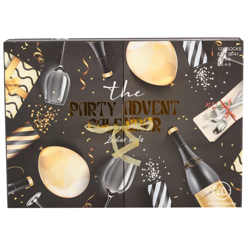 Morethansocks - Kerst advent kalender - Dames - 12-Paar - Borrel