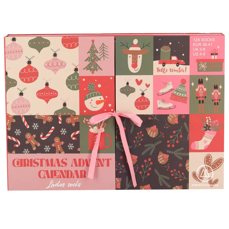 Morethansocks - Kerst advent kalender - Dames - 12-Paar